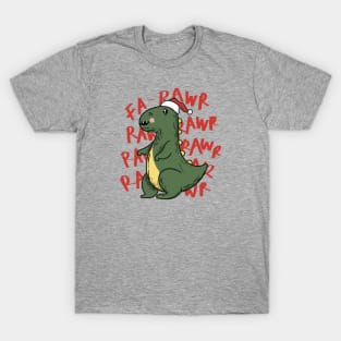 Cute Christmas T-Rex // Fa Rawr Rawr Rawr Rawr T-Shirt